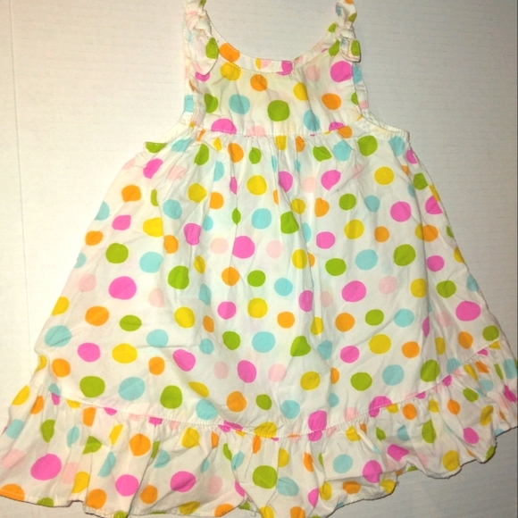 So Precious☆EUC Infant GYMBOREE Polka Dot Cotton Ruffle Bottom Summer Dress☆ - Picture 11 of 11
